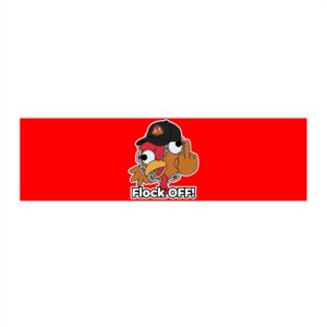 The "Tailgater’s Warning" Bumper Sticker - $COCK-Certified Road Rage Mitigation - Red