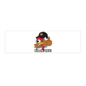 The "Tailgater’s Warning" Bumper Sticker - $COCK-Certified Road Rage Mitigation - White