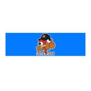 The "Tailgater’s Warning" Bumper Sticker - $COCK-Certified Road Rage Mitigation - Blue