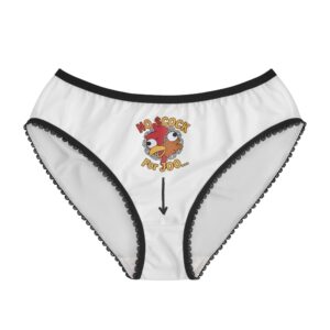 Novelty Women's Bikini Briefs — "None  For Joo .." Funny Arrow Graphic Rooster