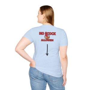 No $COCK Allowed T-Shirt — Funny Novelty Back-Print Tee